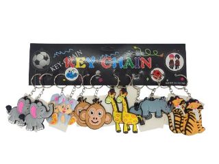 Obrázek z Klíčenka safari 5-7cm měkká guma, 6dr (12) 